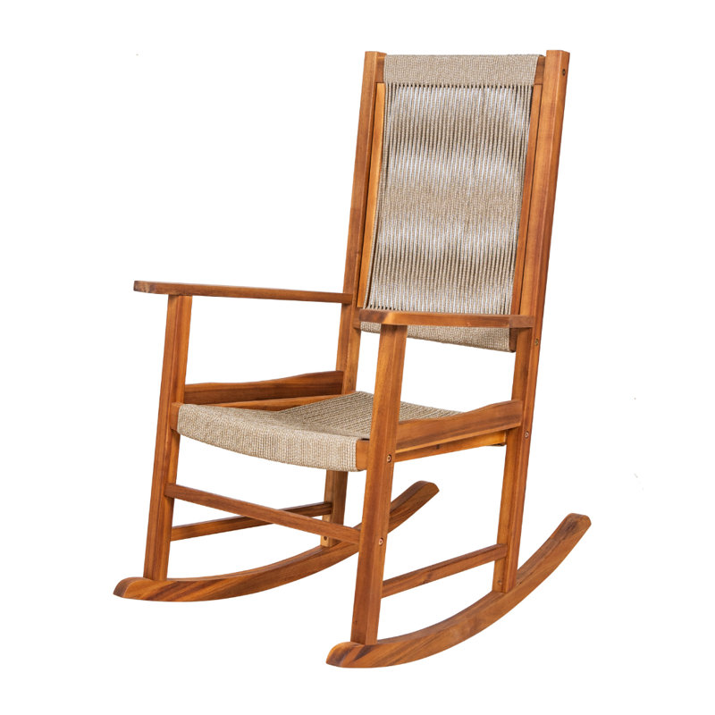 Chaise berçante Hudson, Cordes brun clair