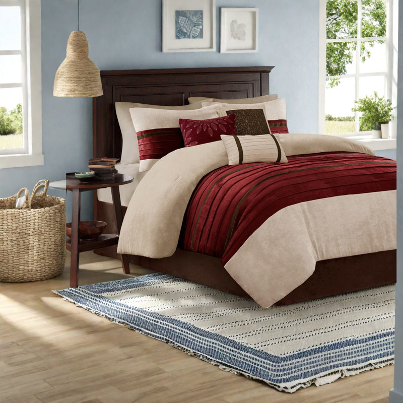 Soft Faux Suede Bedding Sets Cal King, Transitional Style For Home