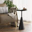 Table de bout à piédestal moderne avec plateau surélevé