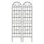 Paquet de 4 treillis de jardin en métal 86,7 "x 19,7" antirouille pour plantes grimpantes support de fleurs extérieur noir