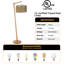 65 po Lampe trépied moderne en pin 1 lumière avec base en bois massif et abat-jour tambour en rotin naturel