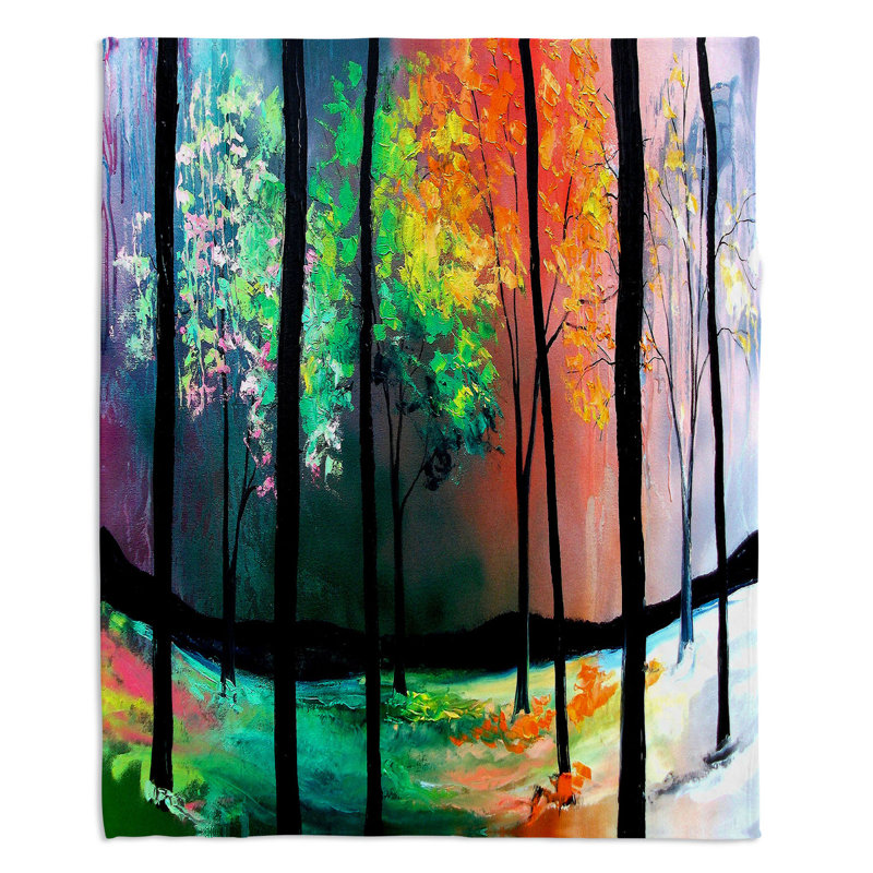 Hand Woven Throw Blanket, 51" x 60"