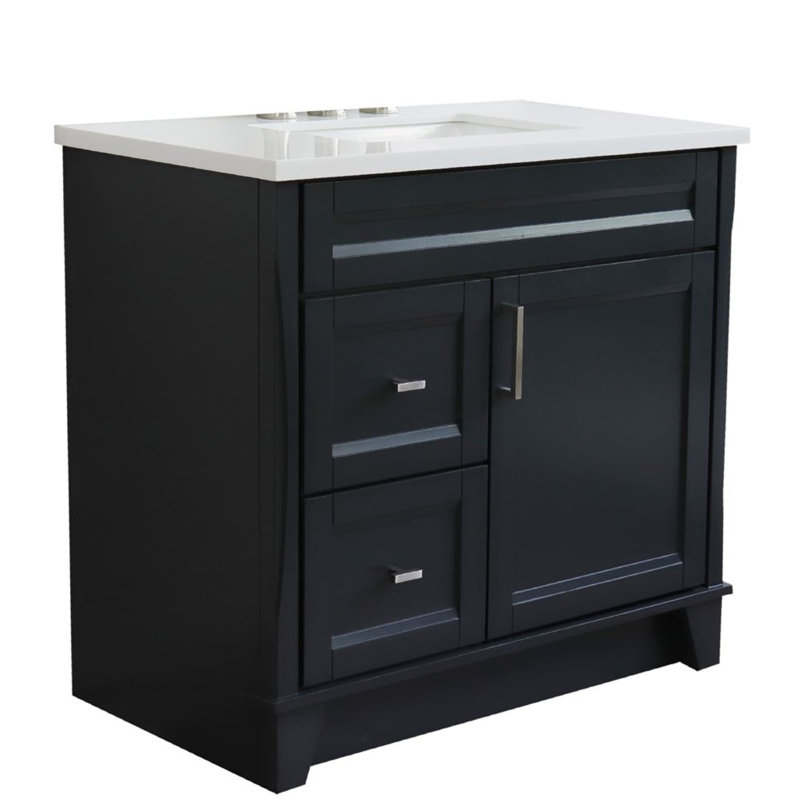 Ensemble de meuble-lavabo simple 37 po, Gris foncé