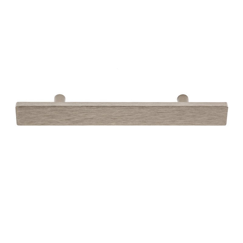 6.625" Silver Aluminum Rectangular Bar Pull with Mounting Hardware