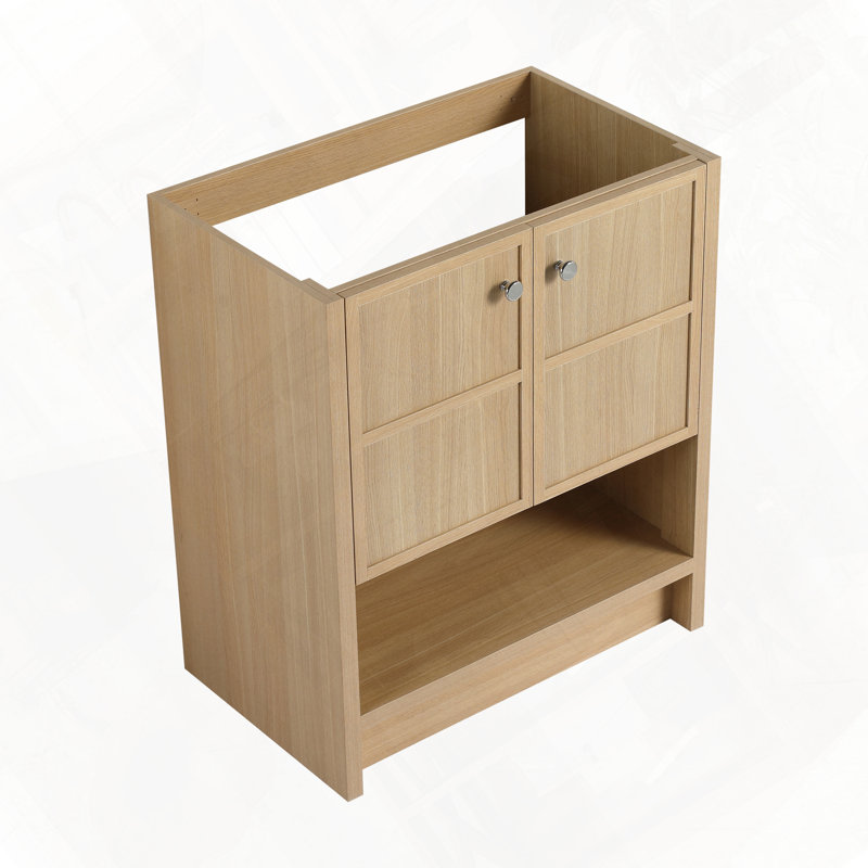 Meuble-lavabo autoportant avec portes à fermeture douce sans lavabo