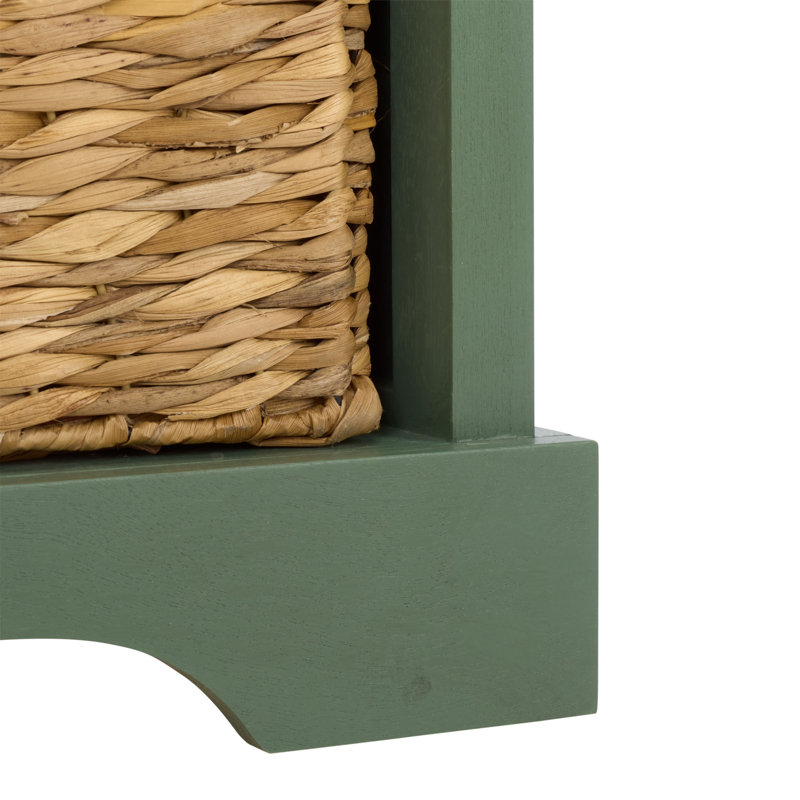 Banc de rangement rembourré Briananthony, Vieux vert