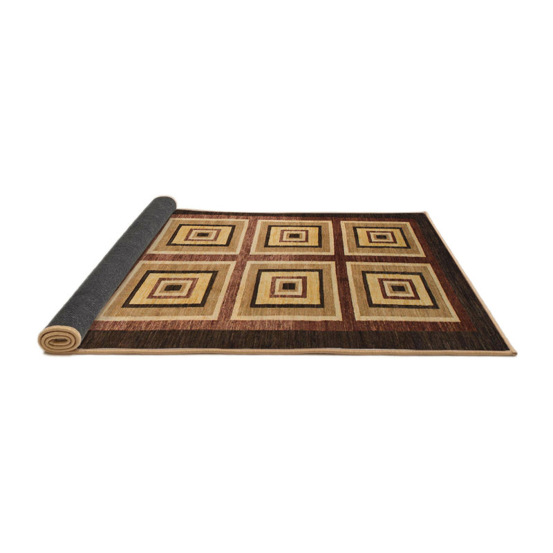 Tapis décoratif multicolore à motif abstrait, Rond 7 pi