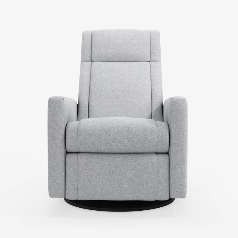 Fauteuil inclinable et pivotant Nelly, Polyester gris / mélange de polyester