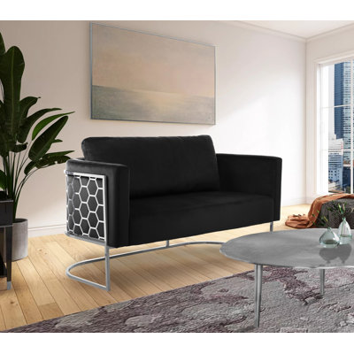 Causeuse en velours sans accoudoirs Casa