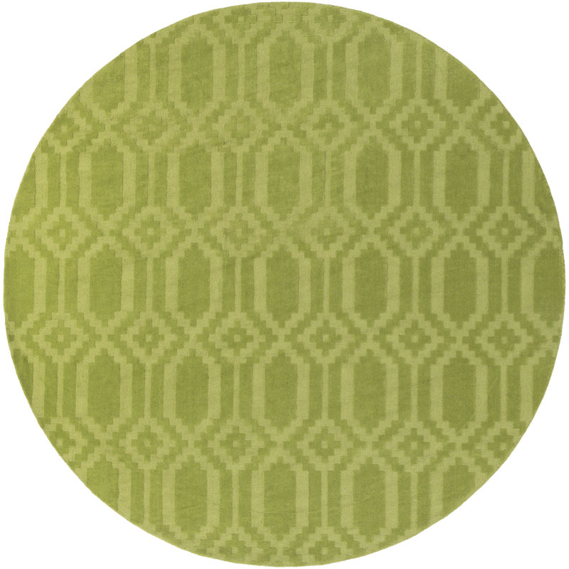 Brack Wool Geometric Indoor Rug, Round 9'9"