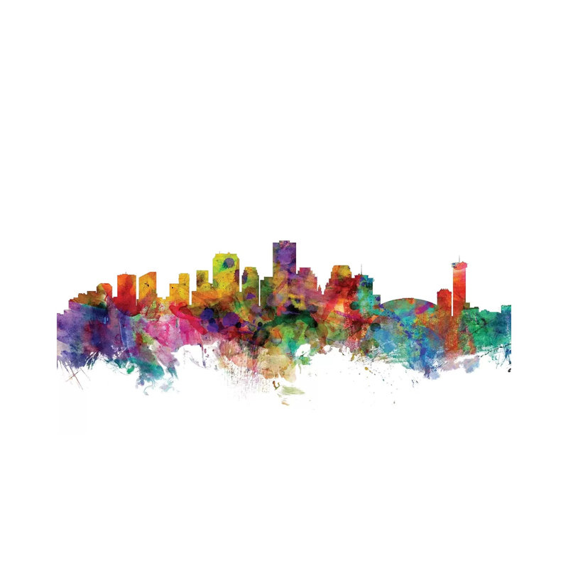 New Orleans, Louisiana Skyline by Michael Tompsett - 1 Piece Wrapped Canvas Wall Art, 30.48 cm H x 45.72 cm W