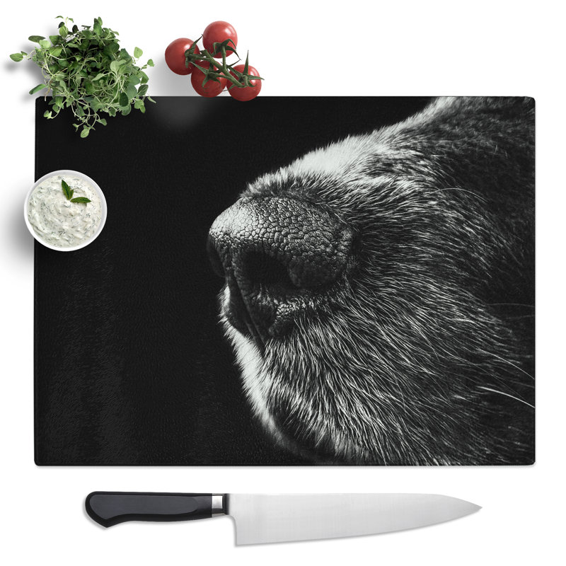 Dog Nose Snout  Glass Chopping Board