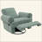 Manual Swivel Rocker Recliner Chair with Adjustable Backrest, Upholstered Lounge Chair for Living Room, Bedroom & Nursery-1408020819