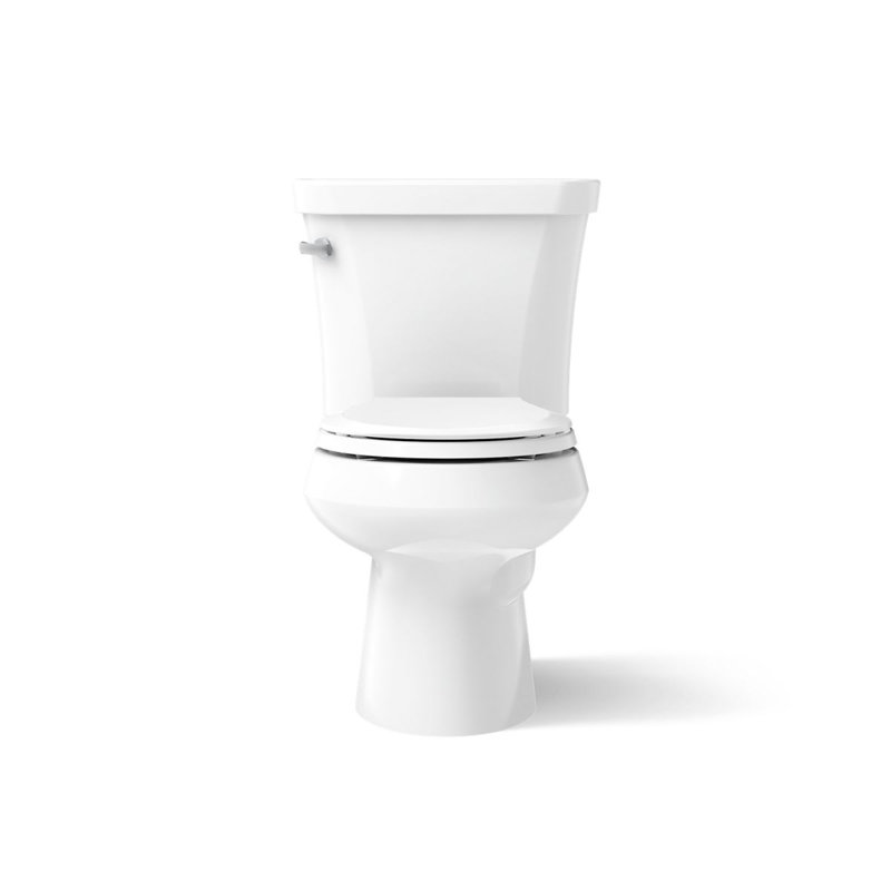 Wellworth® 1.28 GPF Water Efficient Round Two-Piece toilet (Seat Not Included), White, Left-Hand
