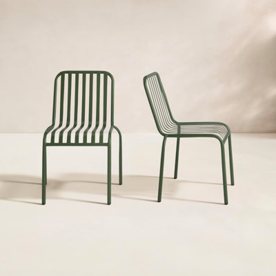 Abra Premium All-Weather Wicker Outdoor Stacking Dining Side Chair