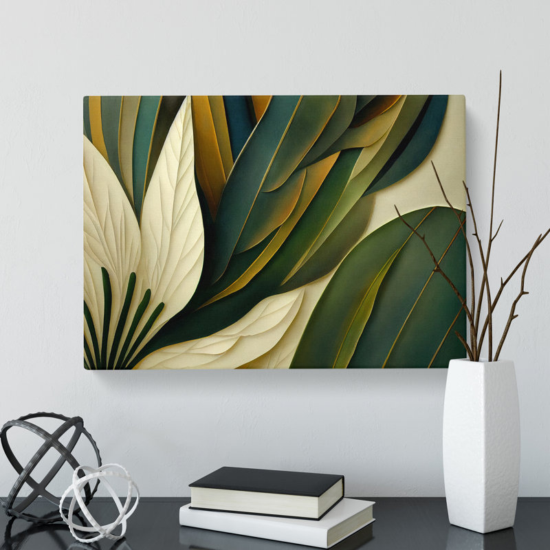 Deco Plant Leaf - Wrapped Canvas