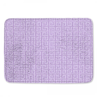 Lavender Greek Key Bath Mat