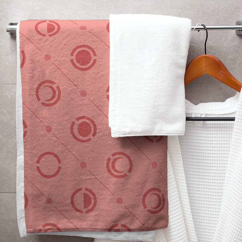 Serviette de bain Classic, Pêche / Rouge