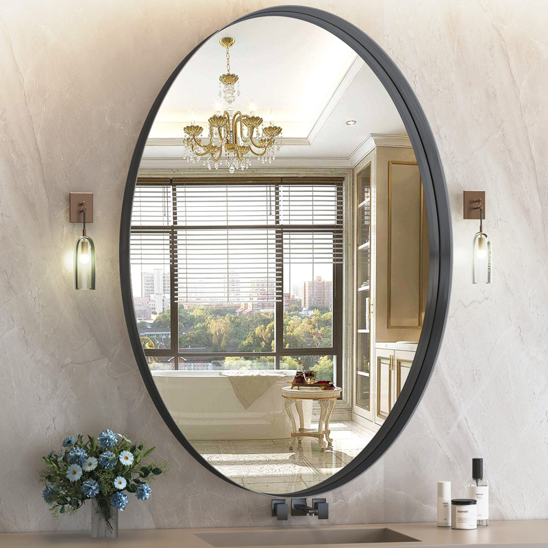 Chachi Metal Oval Mirror, Oval