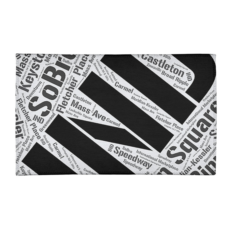 Tapis à tissage plat area black, Rectangle 3 pi x 5 pi