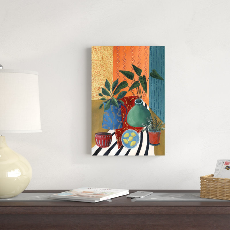 " Colorful Tablescape II " Painting Print, 18" H x 12" W