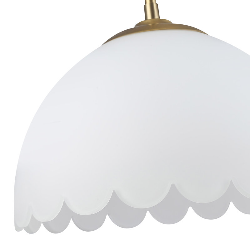 Barnes 1-Light Pendant with Opal Glass, Brushed Champagne Bronze