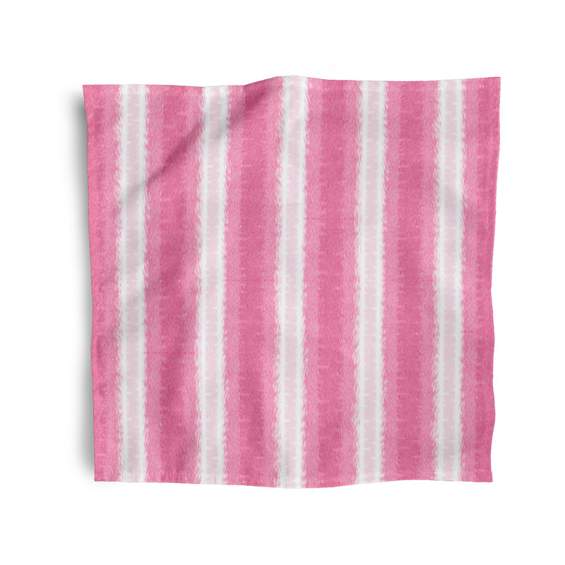Hartley Polyester Striped Square Napkin, Pink