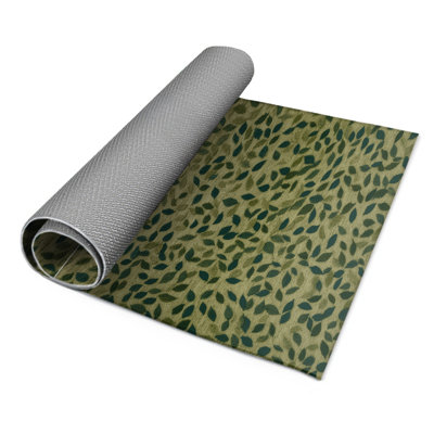 Tapis d'intérieur et d'extérieur brun Botanical