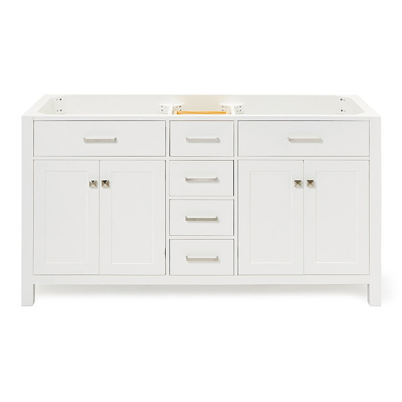 Base de meuble-lavabo double Petrel, Blanc