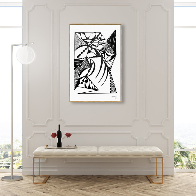 Manuel Roman - Warrior In Armor Print by Oliver Gal, 16"H x 11"W, Gold Floater Frame