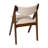 Stakmore Retro Modern Upholstered Folding Chair, Fruitwood Frame with Off White Vinyl-1392982774