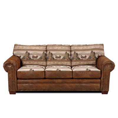 Charlie 90" Cotton Round Arm Sofa by Millwood Pines