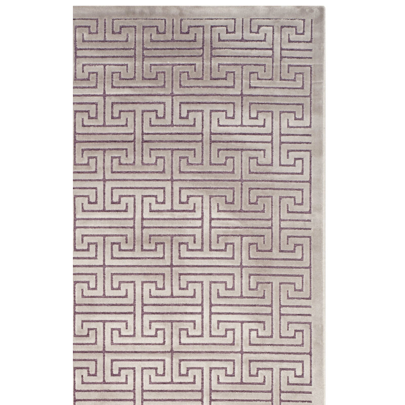 Tapis mauve en coton Richmond, Tapis de couloir 2 pi 3 po x 7 pi