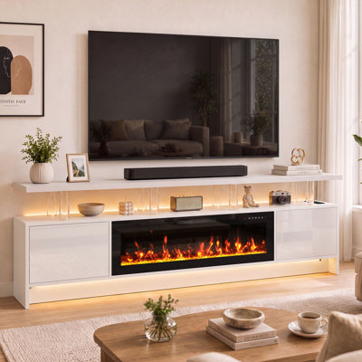 TV Stand Fireplace for TVs up to 88" Fireplace