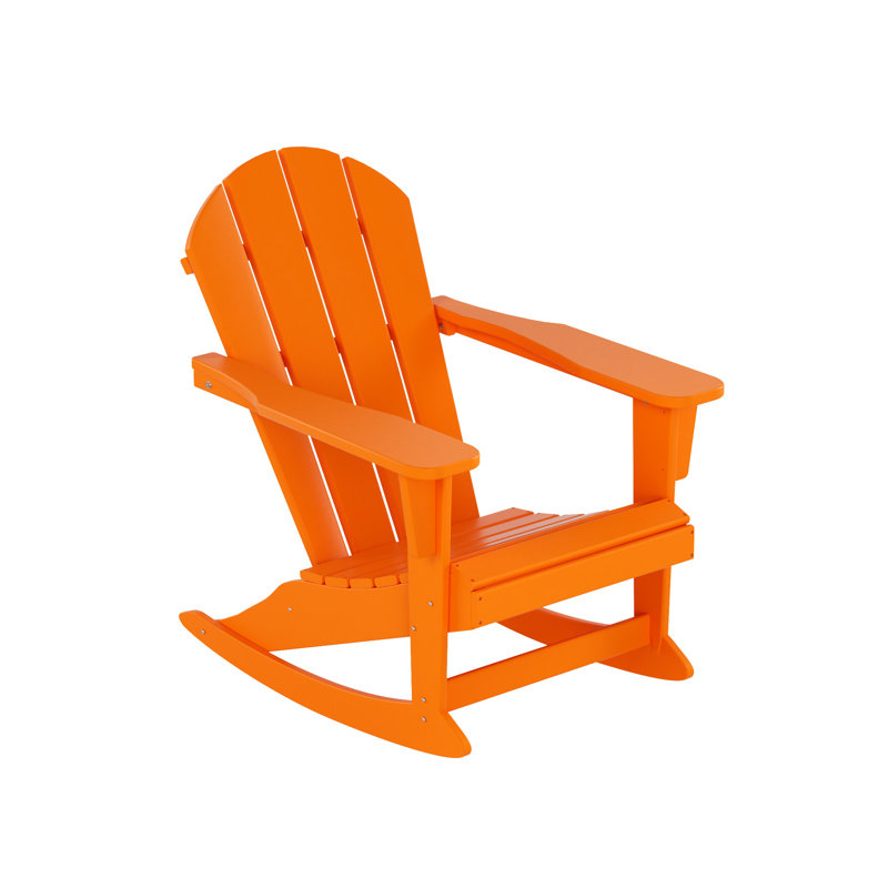 Chaise Adirondack berçante en PEHD Laguna, Orange