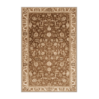 Machine Washable Persian Brown Area Rug