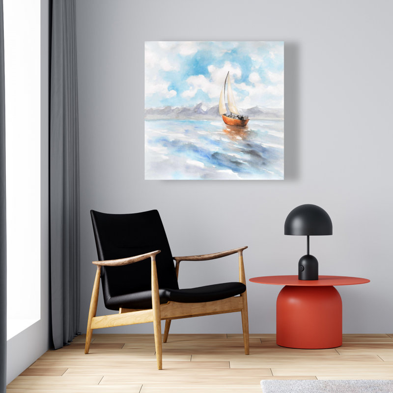Voilier paysage côtier, toile marine | Décoration de chambre à coucher