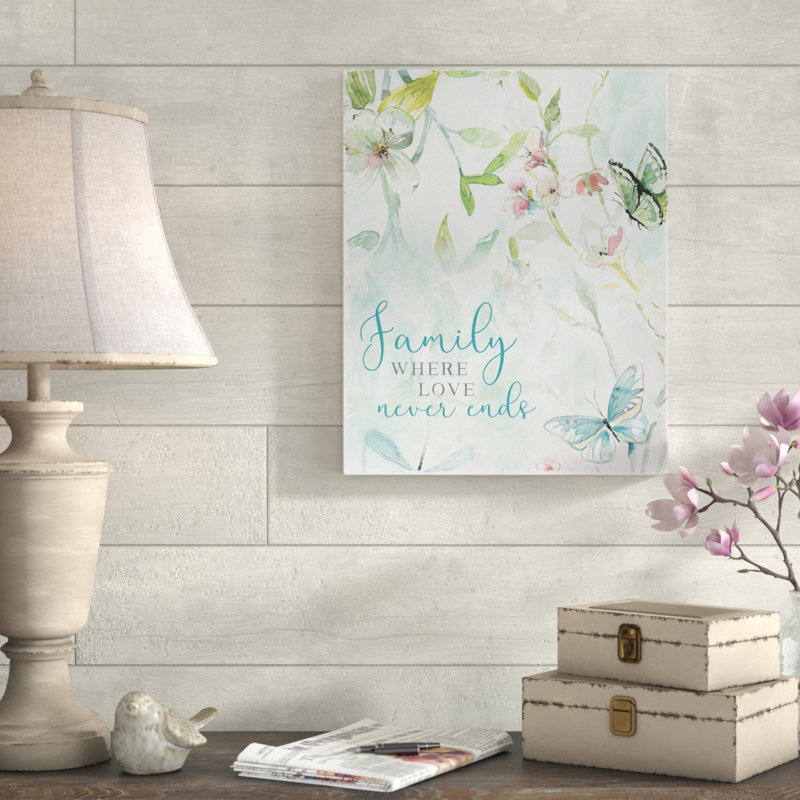 « love never ends », reproduction d’impression sur toile tendue, H 16 po x l 20 po x P 1,5 po