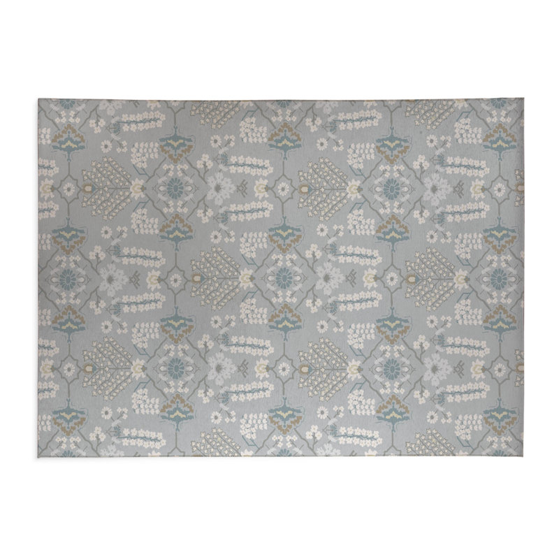 Tapis de cuisine à profil bas Zoey, Gris, Rectangle 4pi x 6 pi