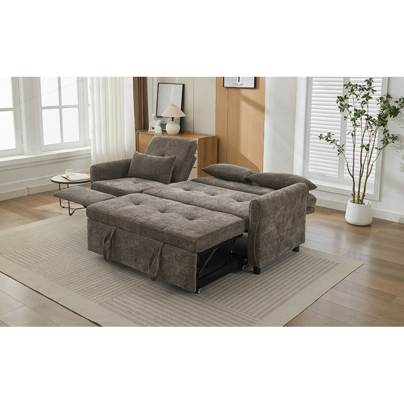 Canapé inclinable réversible 2 en 1, Gris foncé