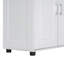 Tall And Wide Bathroom Floor Storage Cabinet, Bathroom Storage Unit, Freestanding Cabinet With 4 Doors, Adjustable Shelves