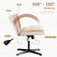 Fauteuil de bureau de grande taille sans accoudoirs, fauteuil de coiffeuse sans roulettes