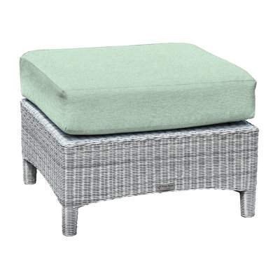 Bella Wicker Teak Outdoor Ottoman
