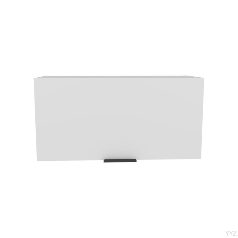 Armoire murale escamotable, conception compacte, tablette simple, style moderne, blanc