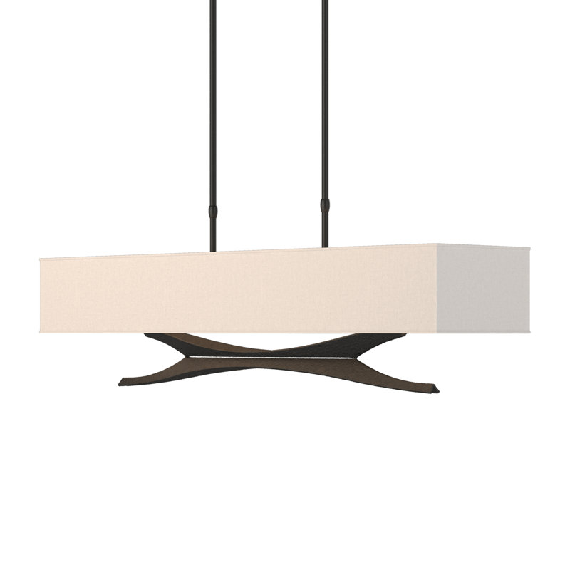 Moreau 4 - Light Kitchen Island Pendant, Black, Flax