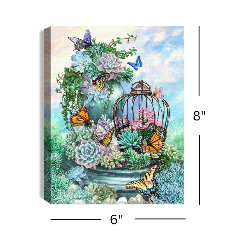 Merlino - Succulent Garden - Toile de table éclairée 8 x 6