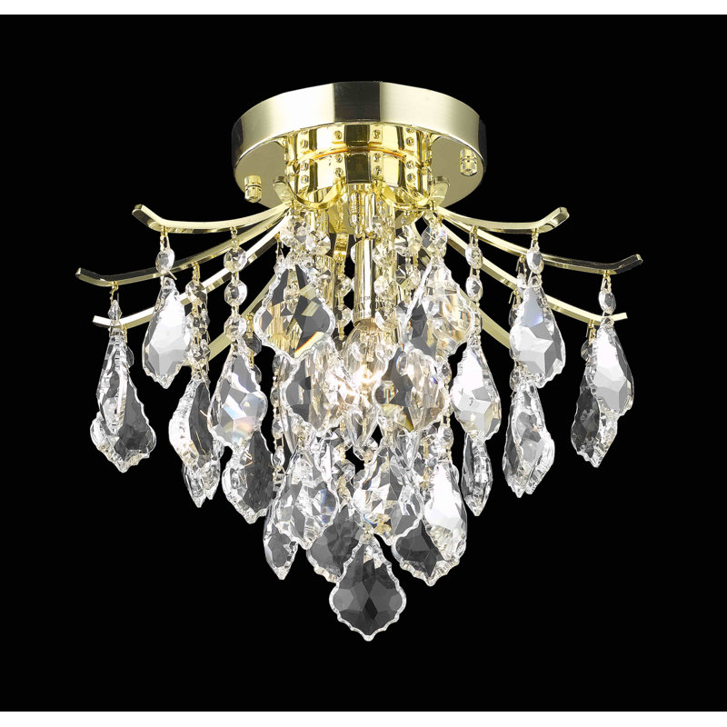 Hermanson Flush Mount, Gold, 12" H x 12" W x 12" D