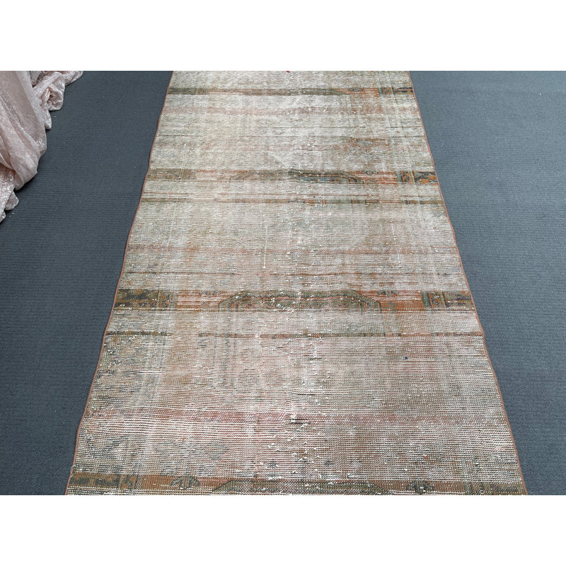 Tapis de couloir élégant, patchwork beige 1,4 x 4,1 pi