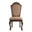 Ensemble de 2 chaises d'appoint à dossier uni beige et cerise