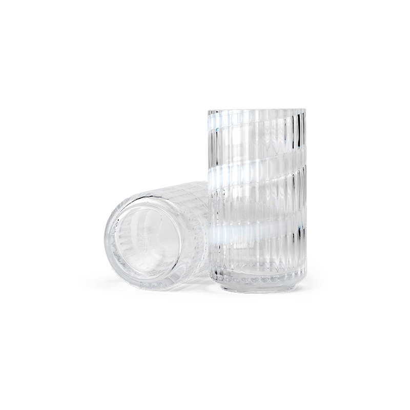 Lyngby Handmade Glass Table Vase, 6.1" H x 3.3" W x 3.3" D